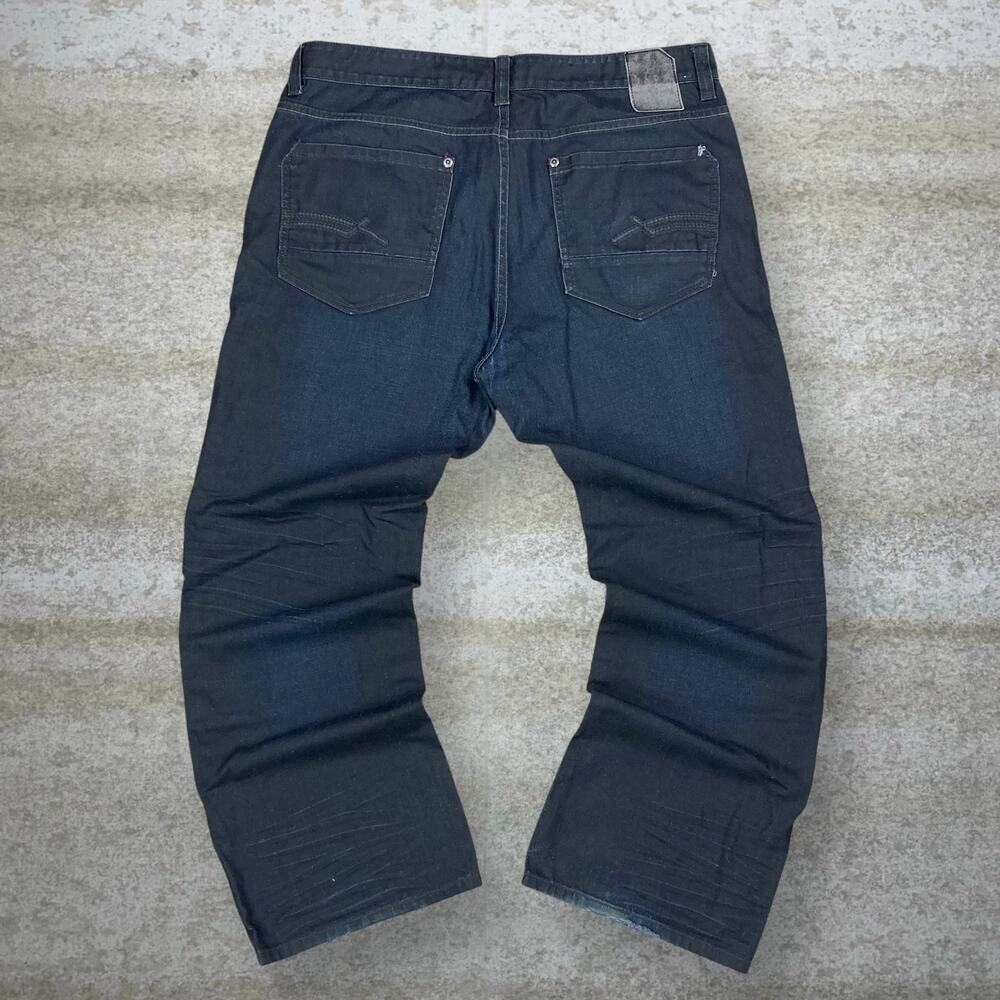 Vintage Y2K Ecko Skater Jeans 38x30 Baggy Bootcut Fit Dark Navy Blue Wash Denim